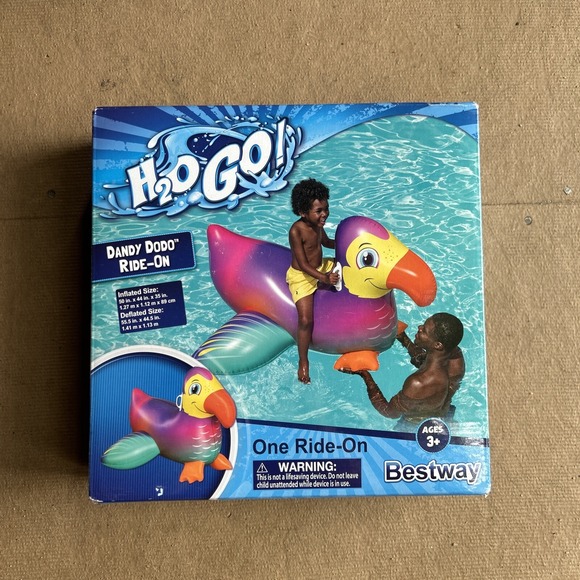 H2O GO Dandy Dodo Ride On Inflatable Pool Float For Kids Ages 3+ By Bestway - Picture 1 of 2